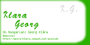 klara georg business card